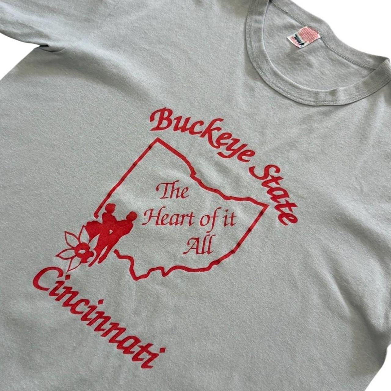 80s Cincinnati Ohio Buckeye State NCAA Football Sports Ringer T-Shirt