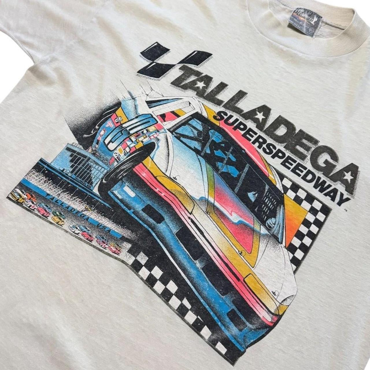 80s Talladega Super Speedway USA Racing Sports Auto Car Graphic T-Shirt