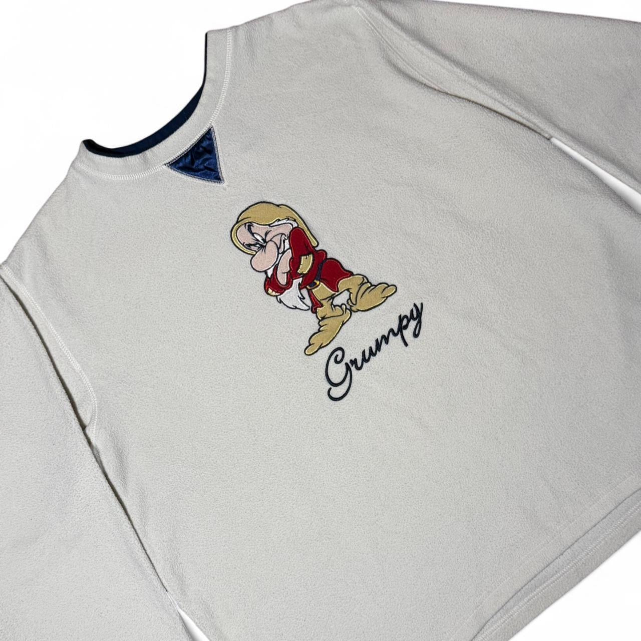 Y2K Disney Grumpy Snow White Embroidered Fleece Crewneck