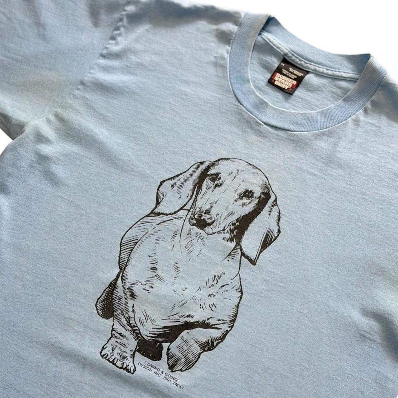90s Dachshund Weiner Dog Puppy Cute Animal Doublesided Graphic T-shirt