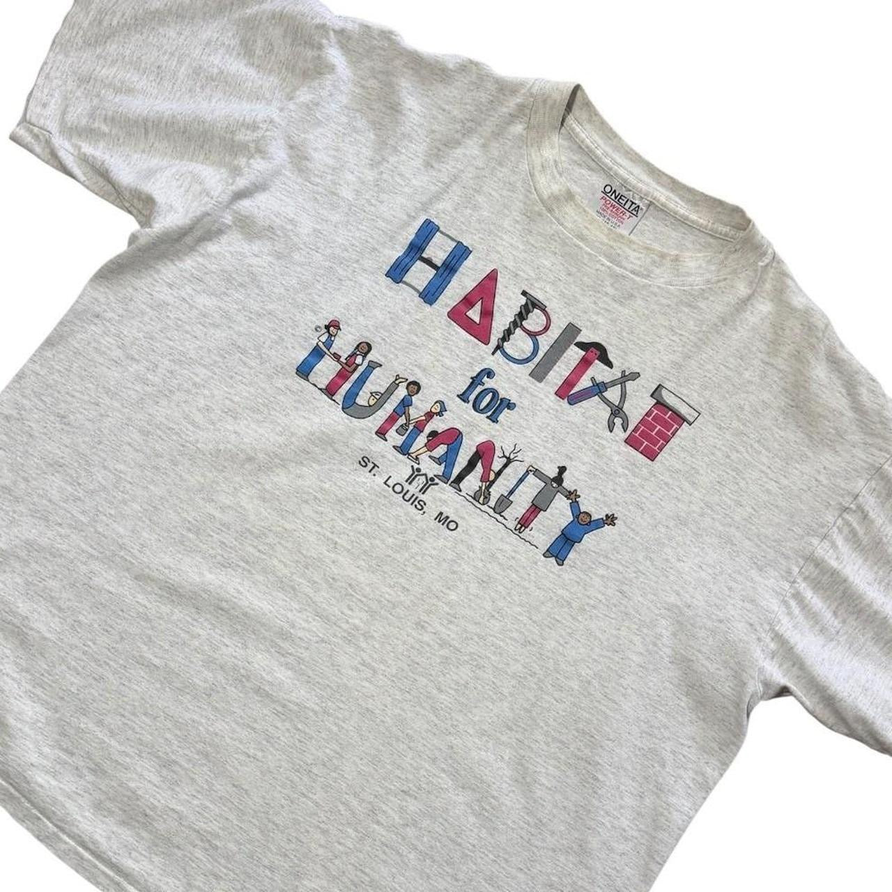 90s Habitat for Humanity Charity Foundation Promo Graphic Art T-shirt