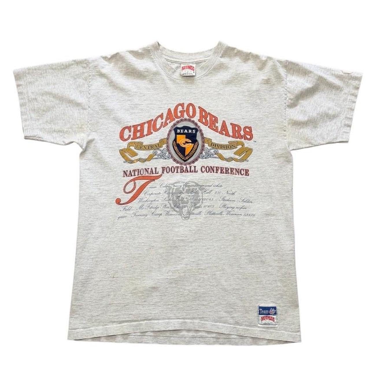 90s Chicago Bears NFL Football Sports Graphic Crest Embroidered T-Shirt