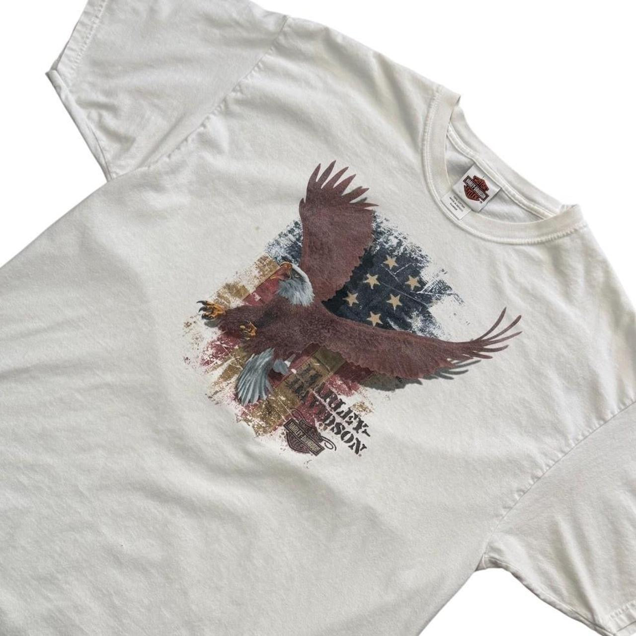 Y2K Harley Davidson Knoxville USA Motorcycle Biker Eagle Graphic T-Shirt