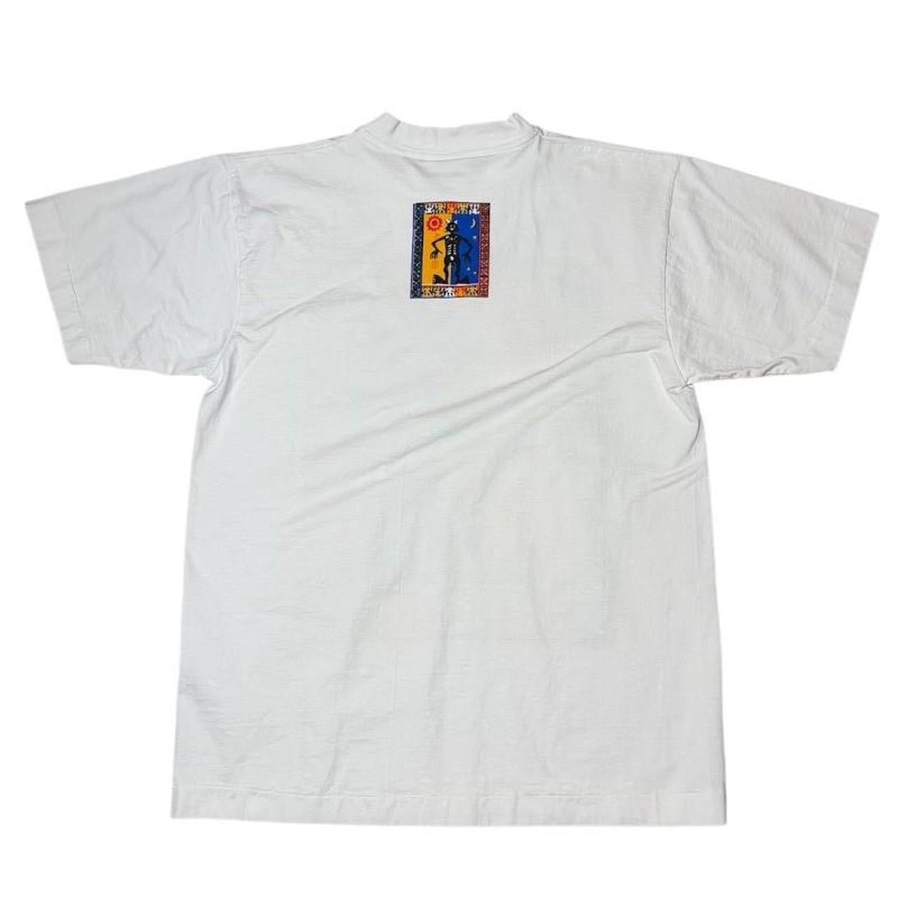 90s Primitive Bali Tribal Art Haring Graphic Travel Souvenir T-Shirt