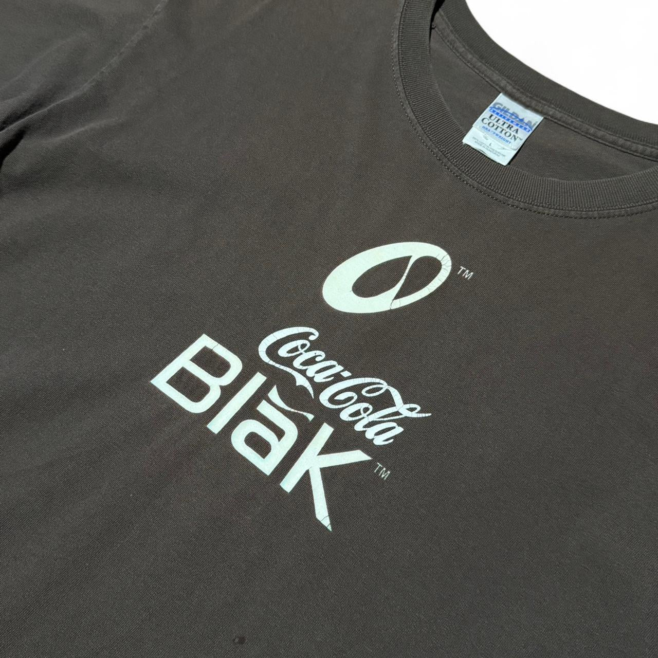 Y2K Coca-Cola Blak Faded Soda Pop Promo Merch Graphic T-shirt