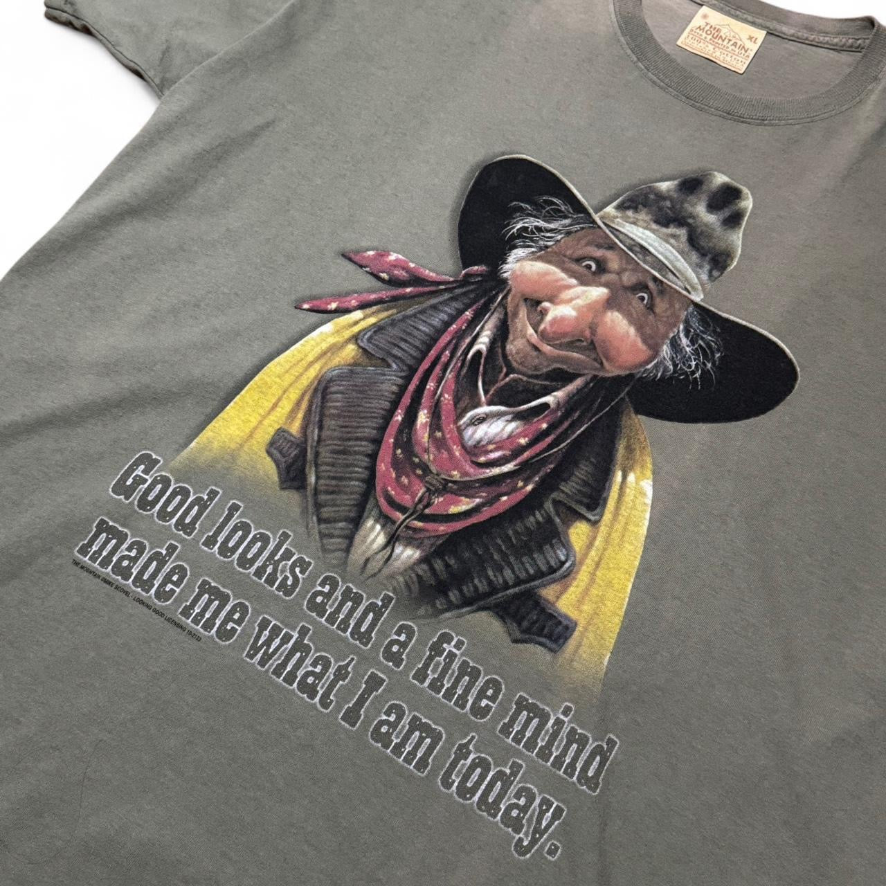 90s The Mountain Mike Scovel Handsome Old Man Novelty Joke Graphic Tee
