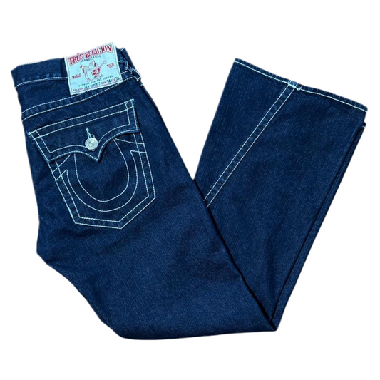 Y2K True Religion Blue Wash Denim Flare Joey Super T Jeans