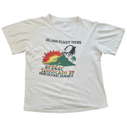 1989 Island Flight Tours Reggae Sunsplash Jamaica Tee