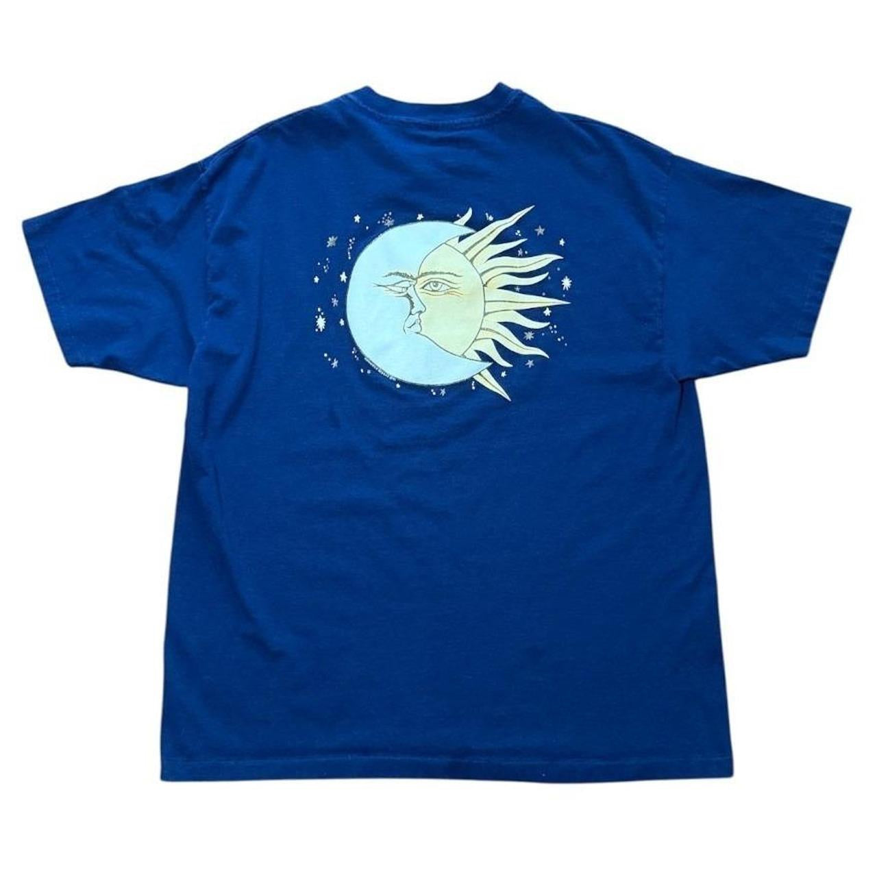 90s Sun Moon Stars Celestial Sky Ying Yang Art Graphic T-shirt
