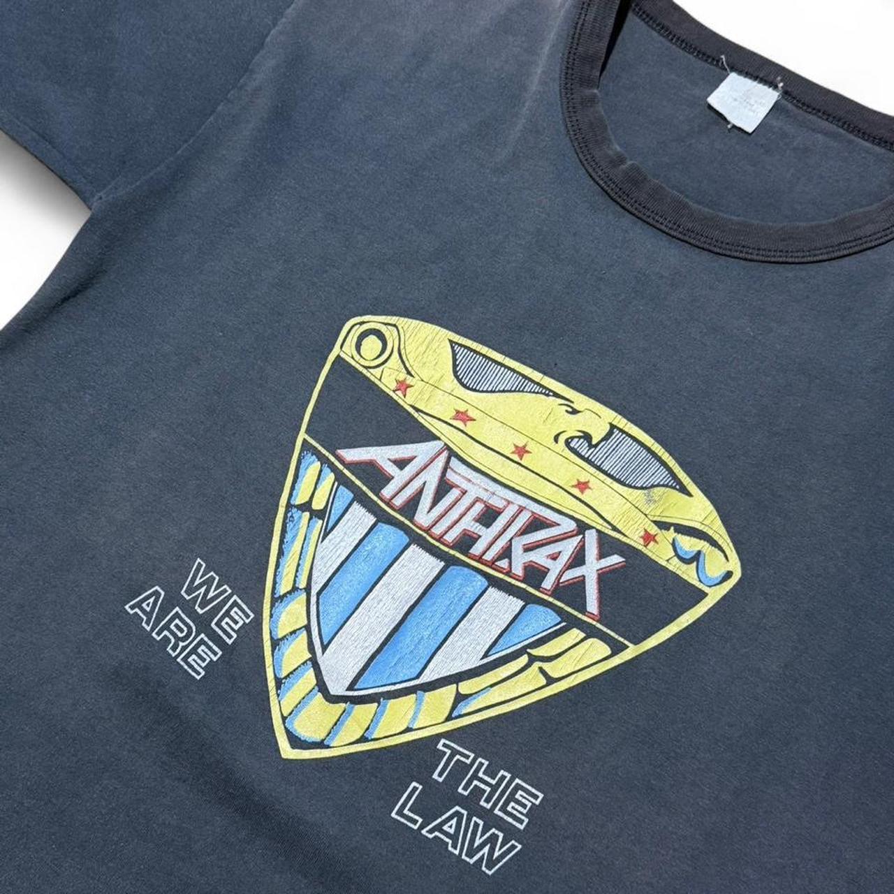 80s Anthrax We Are The Law NY Metal Single Stitch Band Concert T-shirt