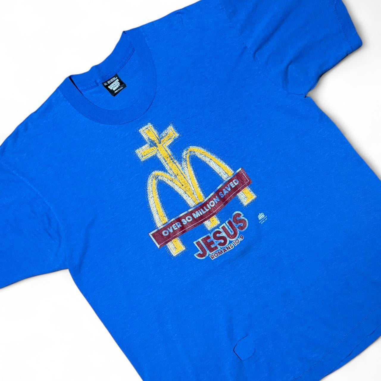 ‘88 Jesus McDonalds Romans 10:9 Parody Christian T-shirt