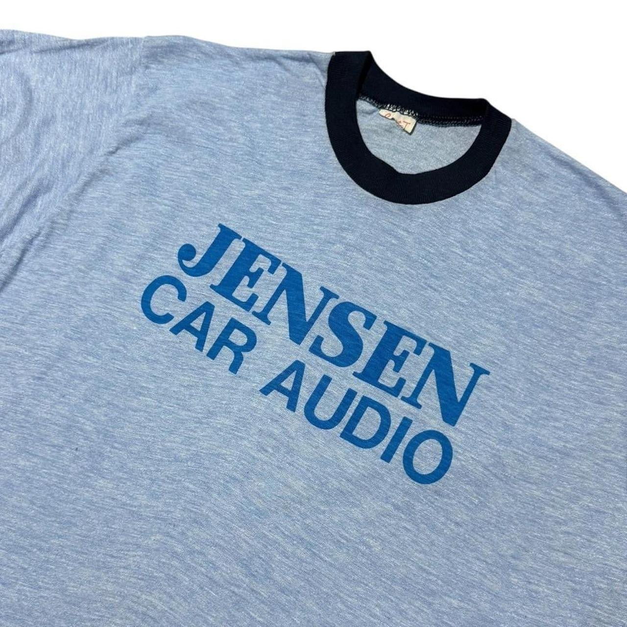 70s Jensen Car Audio Speakers Sound System Promo Graphic Ringer T-shirt