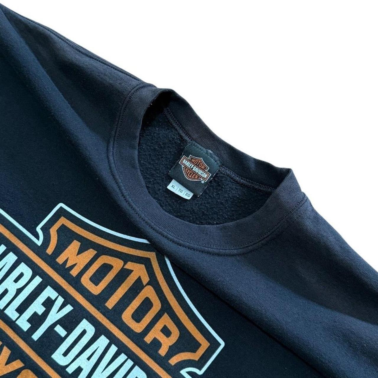 Harley Davidson Heaven Australia Faded Motorcycle Biker Logo Crewneck Sweater