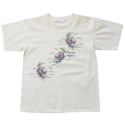 Vintage 90s Promise Keepers Floral Flower Art Graphic Rose T-shirt