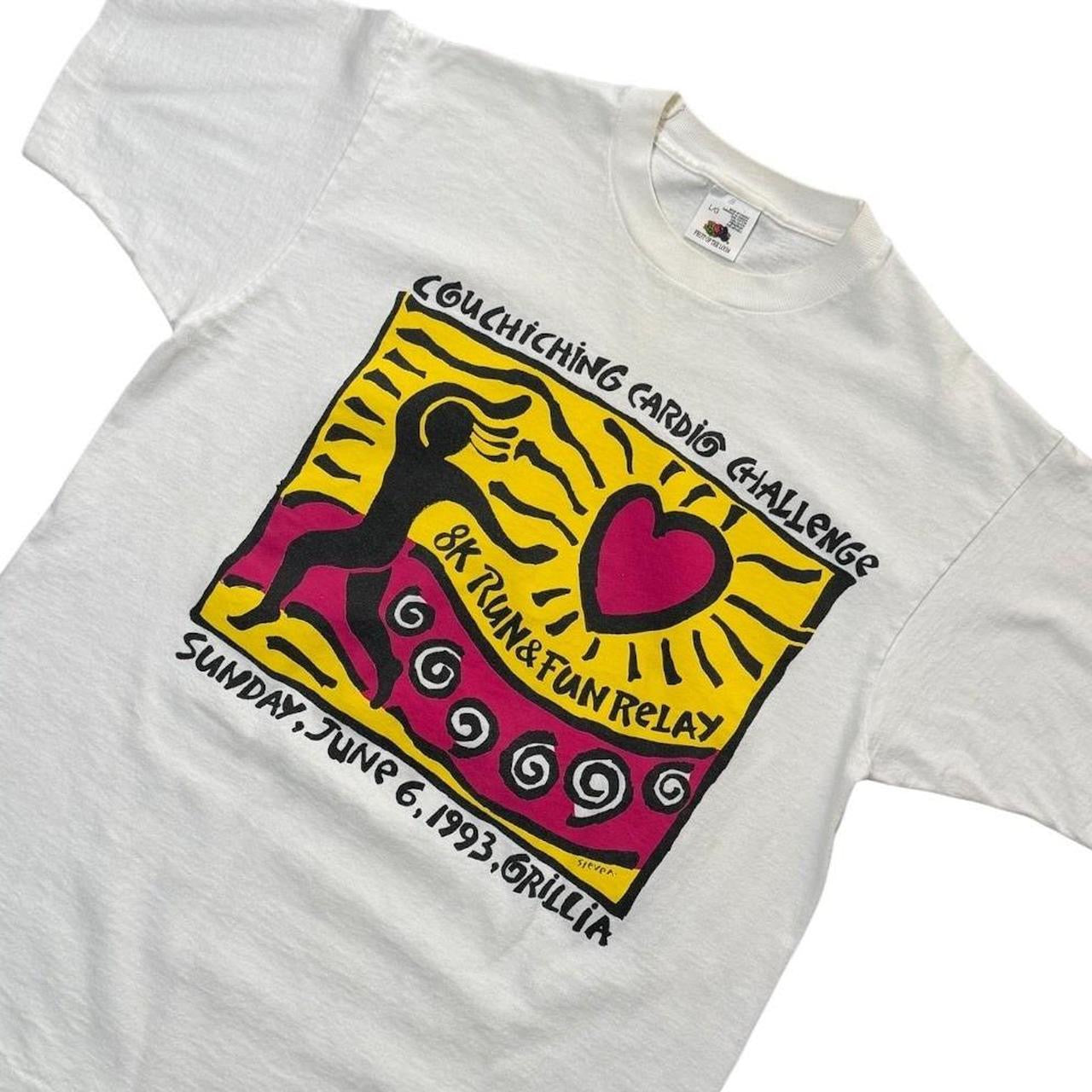 90s Orillia Marathon Cardio Challenge Running Race Souvenir Art T-shirt