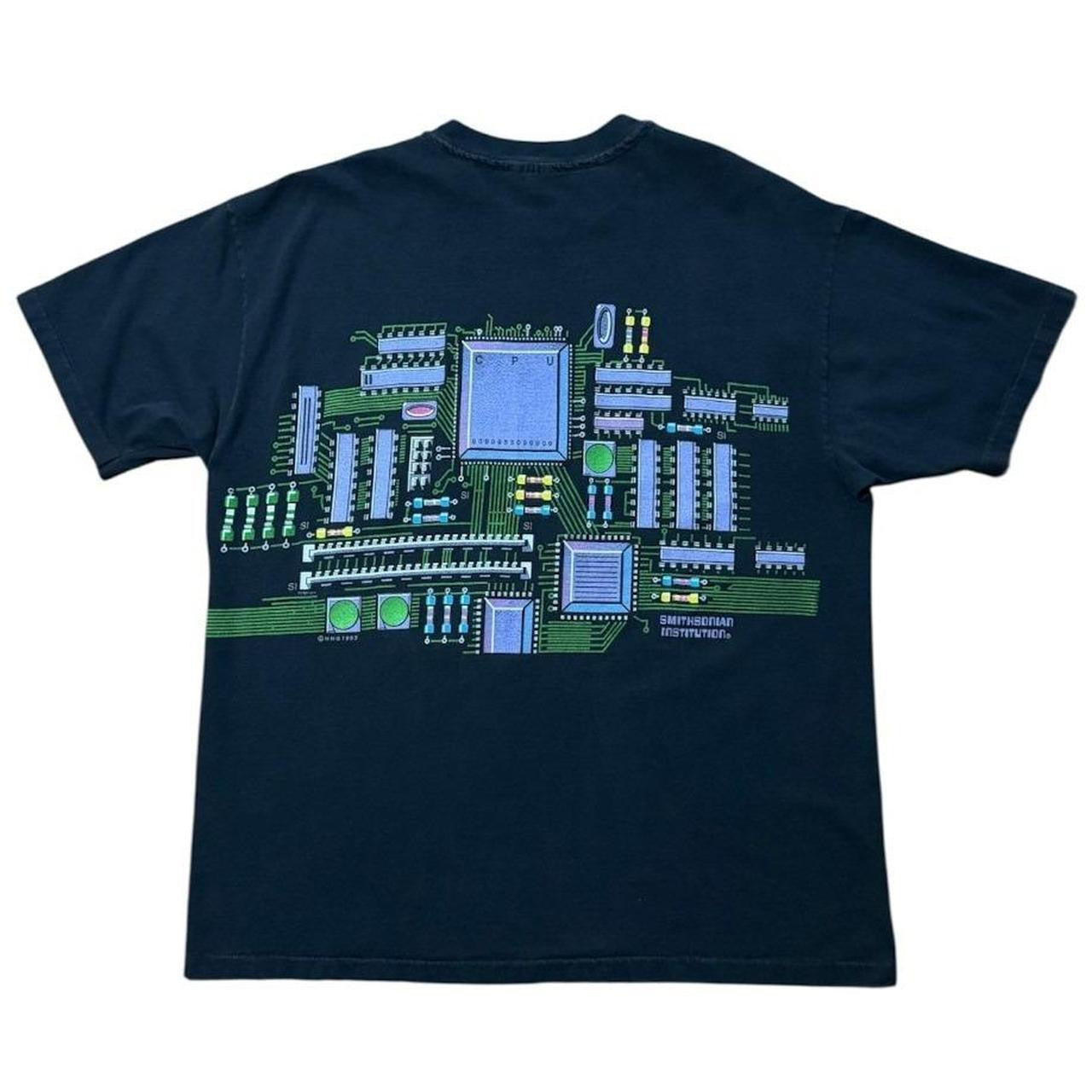 90s Smithsonian Institute CPU Board Computer Tech Art Graphic T-shirt
