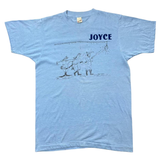 70s Baby Blue Felt Print MCFDA Sports Team Firefighters Joyce Tee