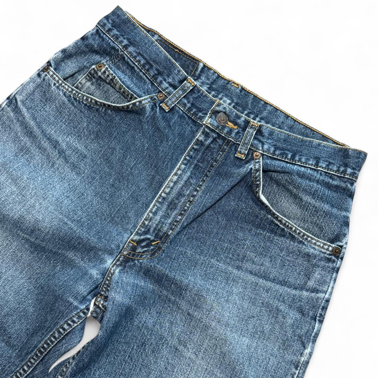 Vintage 90s Levi’s 506 Orange Tab Blue Wash Straight Leg Denim Jeans