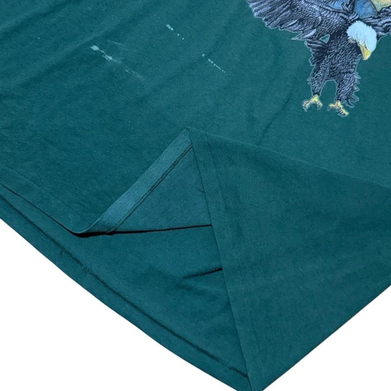 Vintage 90s Aboriginal Chief Soaring Eagle Bird Animal Nature Wilderness T-Shirt