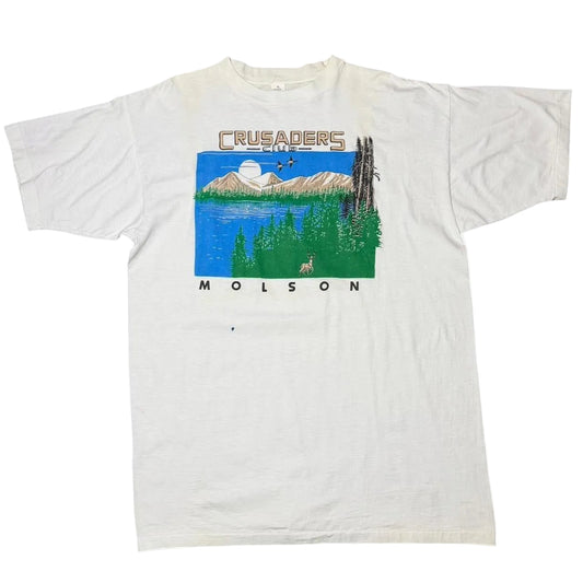 Vintage 90s Molson Crusaders Golf Hunting Sports Mens Beer Club T-shirt
