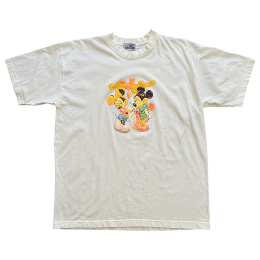90s Puff Print Mickey & Minnie Tee