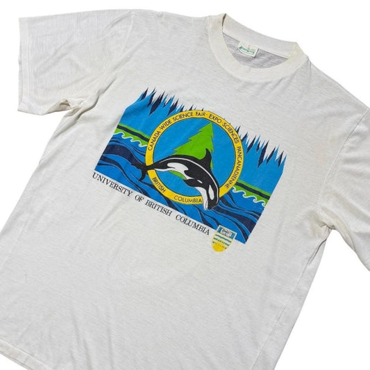 90s University British Columbia UBC Vancouver Science Fair Orca T-Shirt