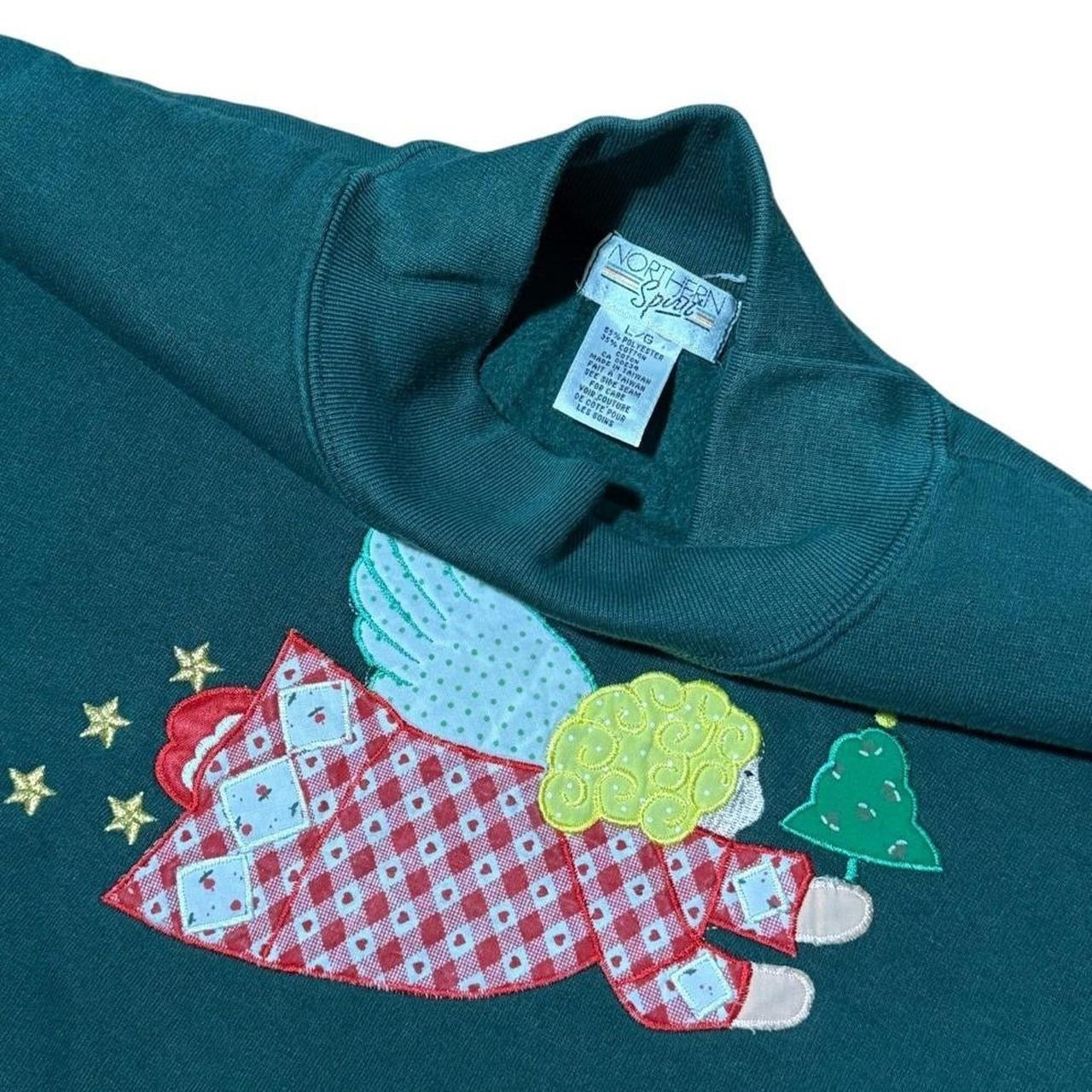 90s Christmas Angel Cute Festive Holidays Cottage Art Pullover Crewneck
