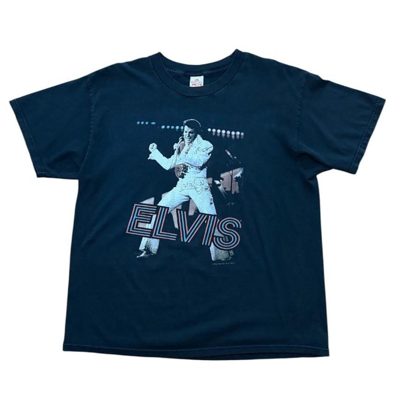 Y2K Elvis Presley King of Rock Music Band Concert Merch Graphic T-shirt