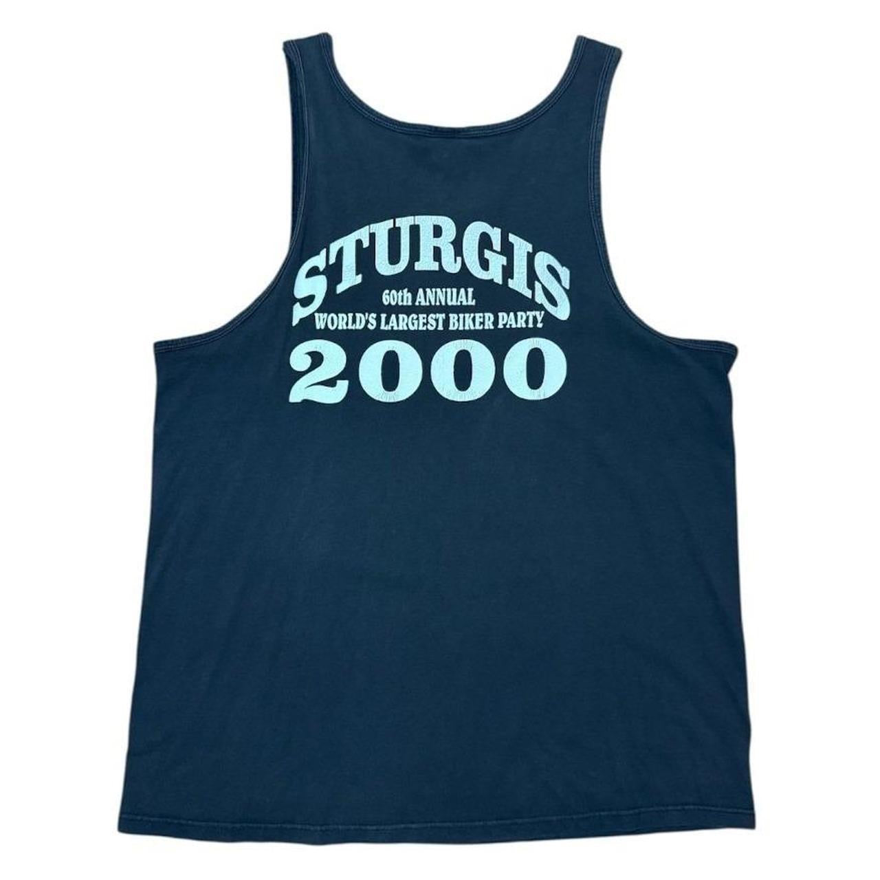 Y2K WCW Sturgis Annual Biker Rally USA Eagle Art Motorcycle Tank Shirt