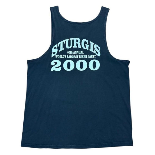 Y2K WCW Sturgis Annual Biker Rally USA Eagle Art Motorcycle Tank Shirt