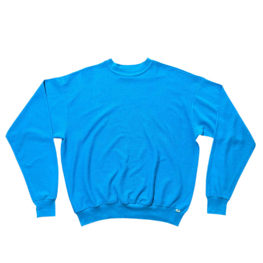 80s Lee Cotton Blend Teal Pullover Crewneck