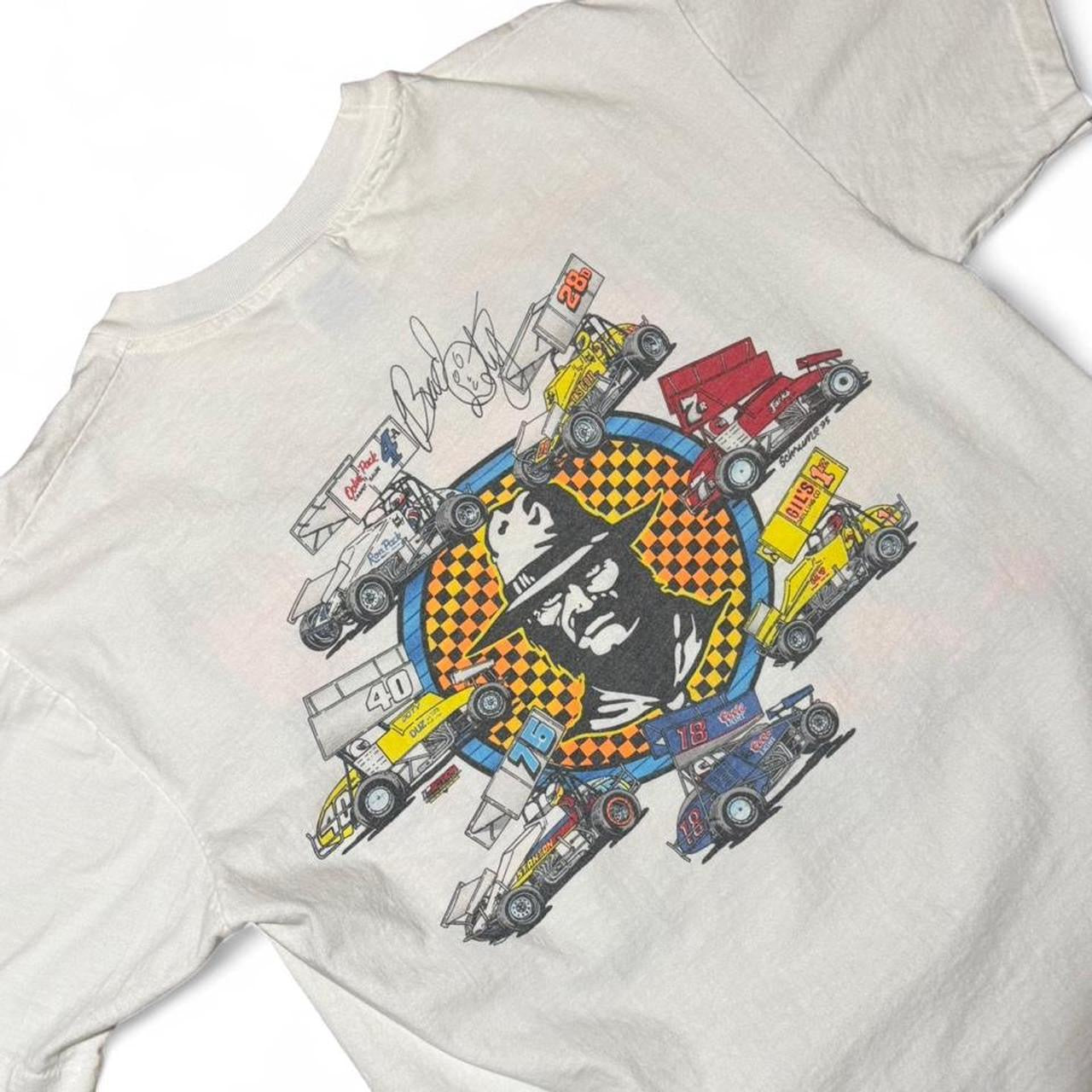Vintage 90s Brad Doty Nascar Sprint Racer Ohio Auto Car Graphic T-shirt