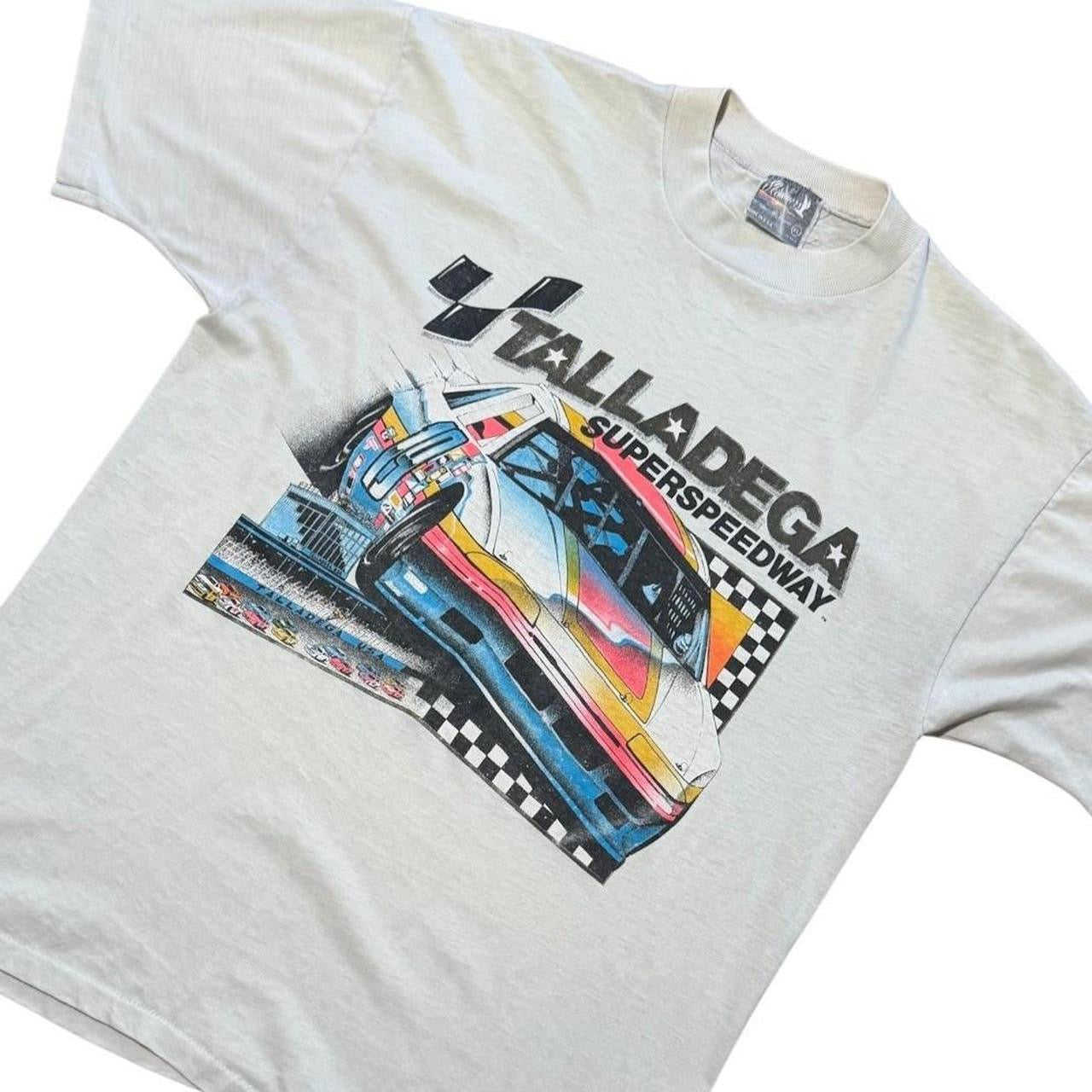80s Talladega Super Speedway USA Racing Sports Auto Car Graphic T-Shirt