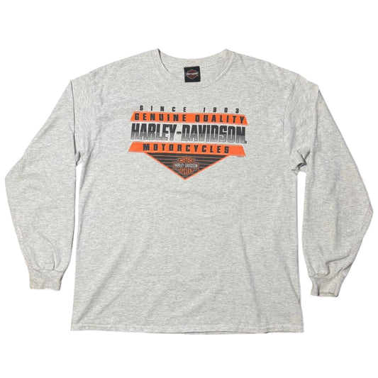 Grey Harley Davidson Motorcycle Biker Long Sleeve