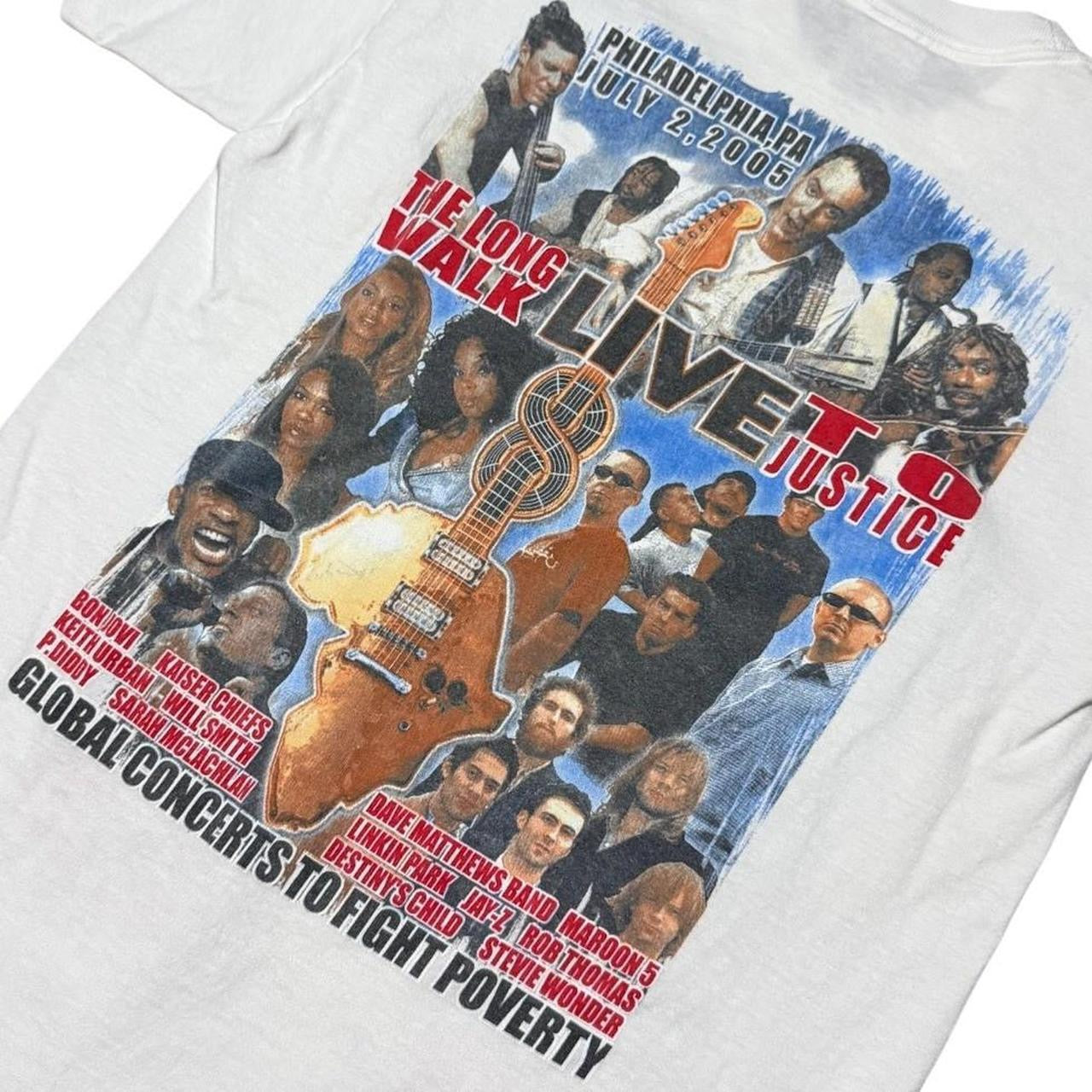 Y2K Live 8 2005 Philadelphia Concert Festival Merch T-shirt