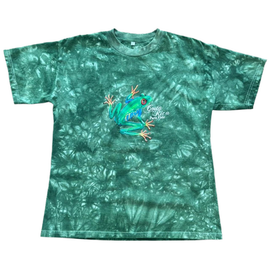 Green Tie-Dye Costa Rica Tree Frog Tee
