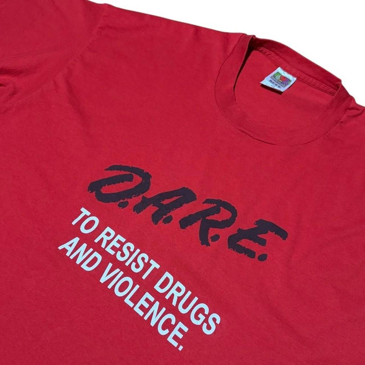 90s DARE To Resist Drugs Bank Promo Graphic Logo Single Stitch T-shirt