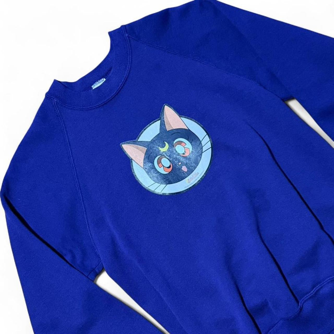 90s Sailor Moon Cat Kitty Luna Anime Cartoon Tv Show Pullover Sweater