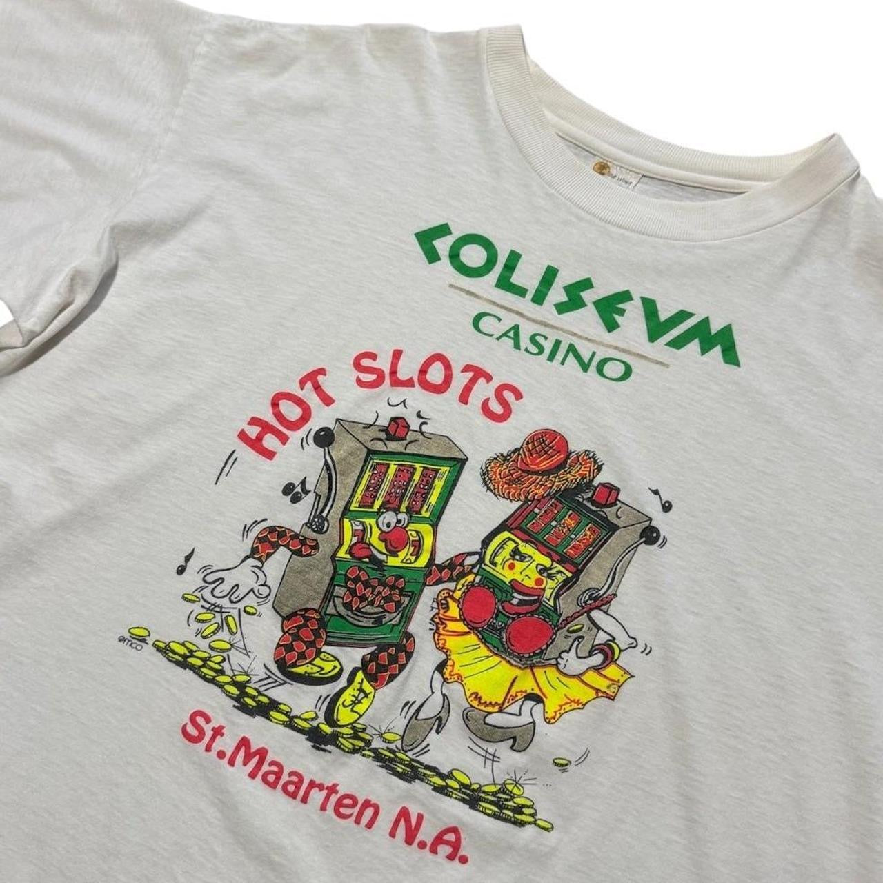 80s Coliseum Casino St Maarten Hot Slots Art Gambling Graphic T-shirt