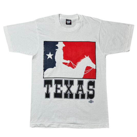 1992 Texas Flag Cowboy Western Souvenir Single Stitch Tee