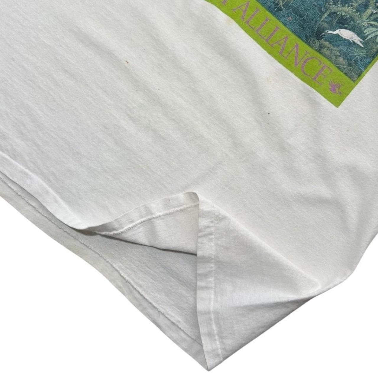 90s Rainforest Alliance Jungle Wild Animal Bird Tree Art Graphic T-shirt