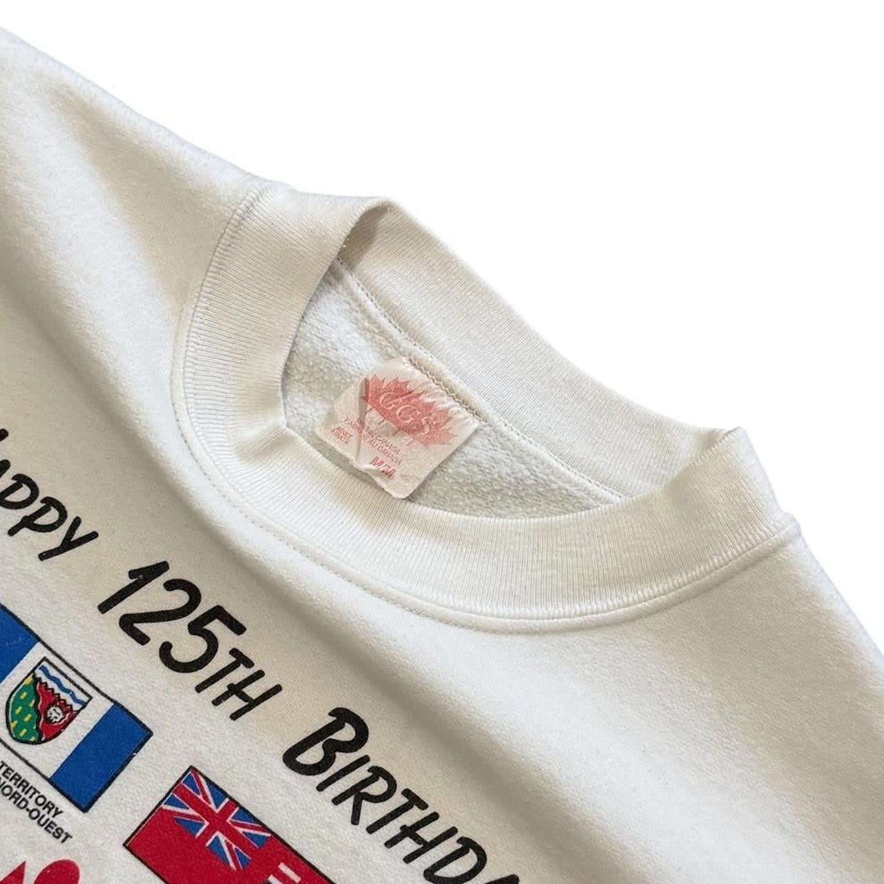 90s Canada 125 Birthday Vancouver Souvenir Art Graphic Crewneck Sweater