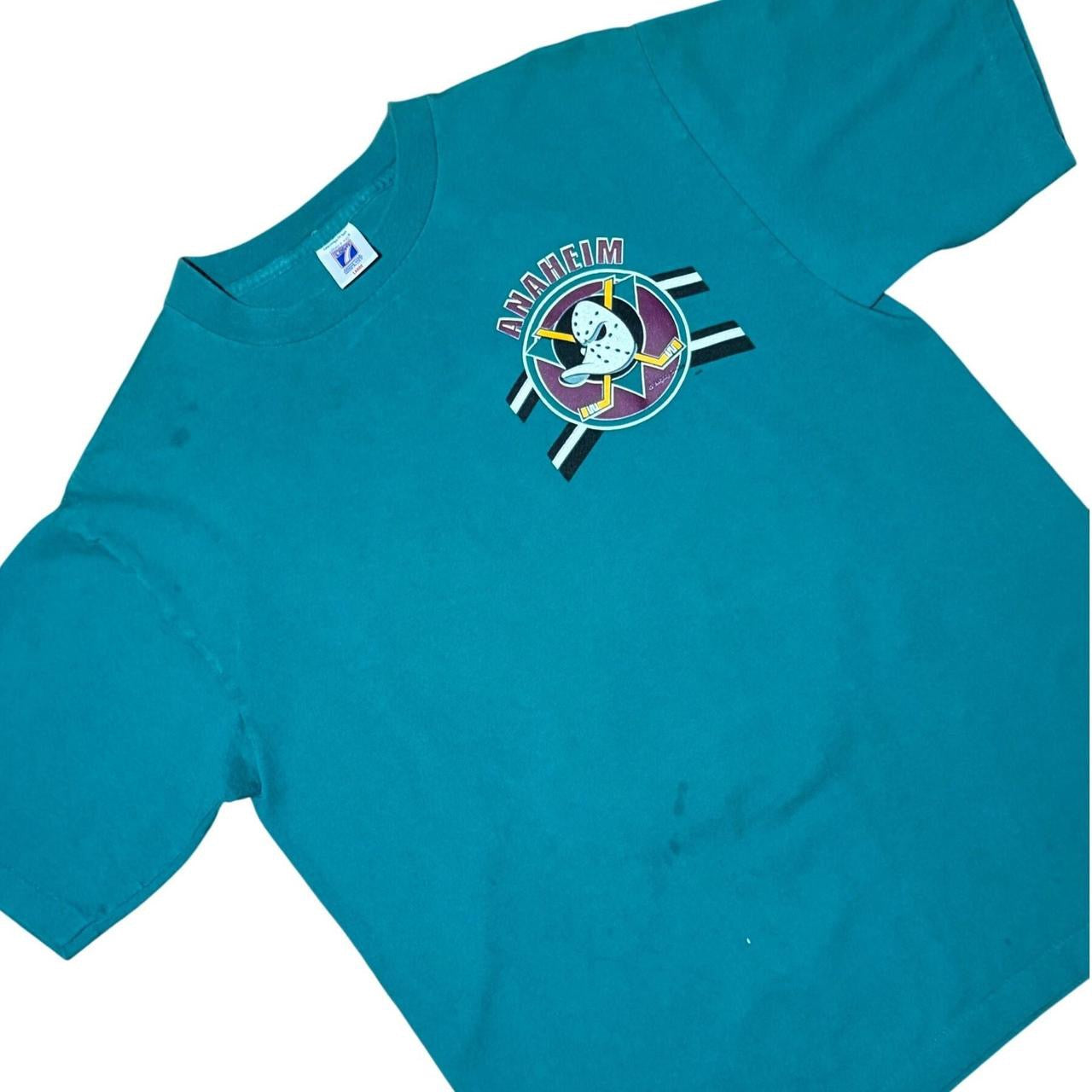 90s Anaheim Mighty Ducks NHL Hockey Sports Graphic Mask Logo 7 T-shirt