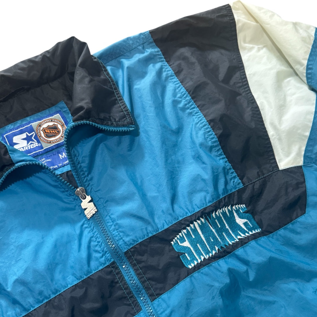 90s NHL Starter San Jose Sharks Hockey Zip Up Windbreaker