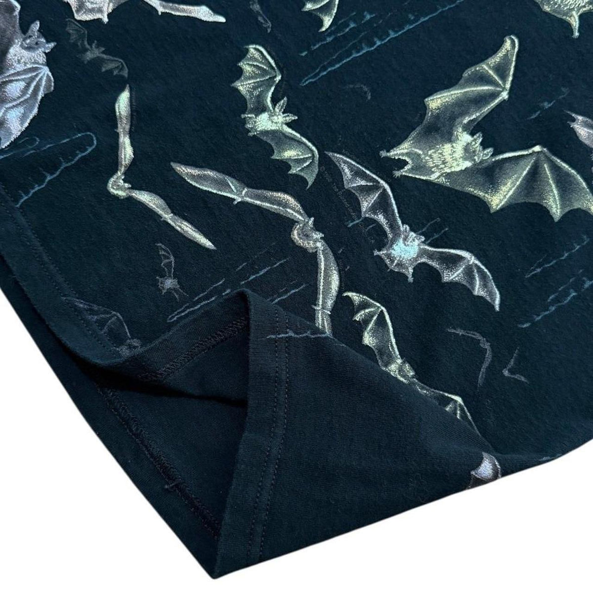 90s Bats Halloween Glow in Dark Spooky Nature AOP Art Graphic T-shirt