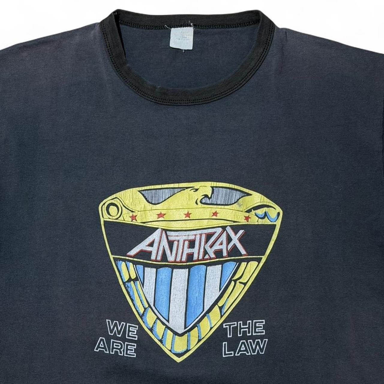 80s Anthrax We Are The Law NY Metal Single Stitch Band Concert T-shirt
