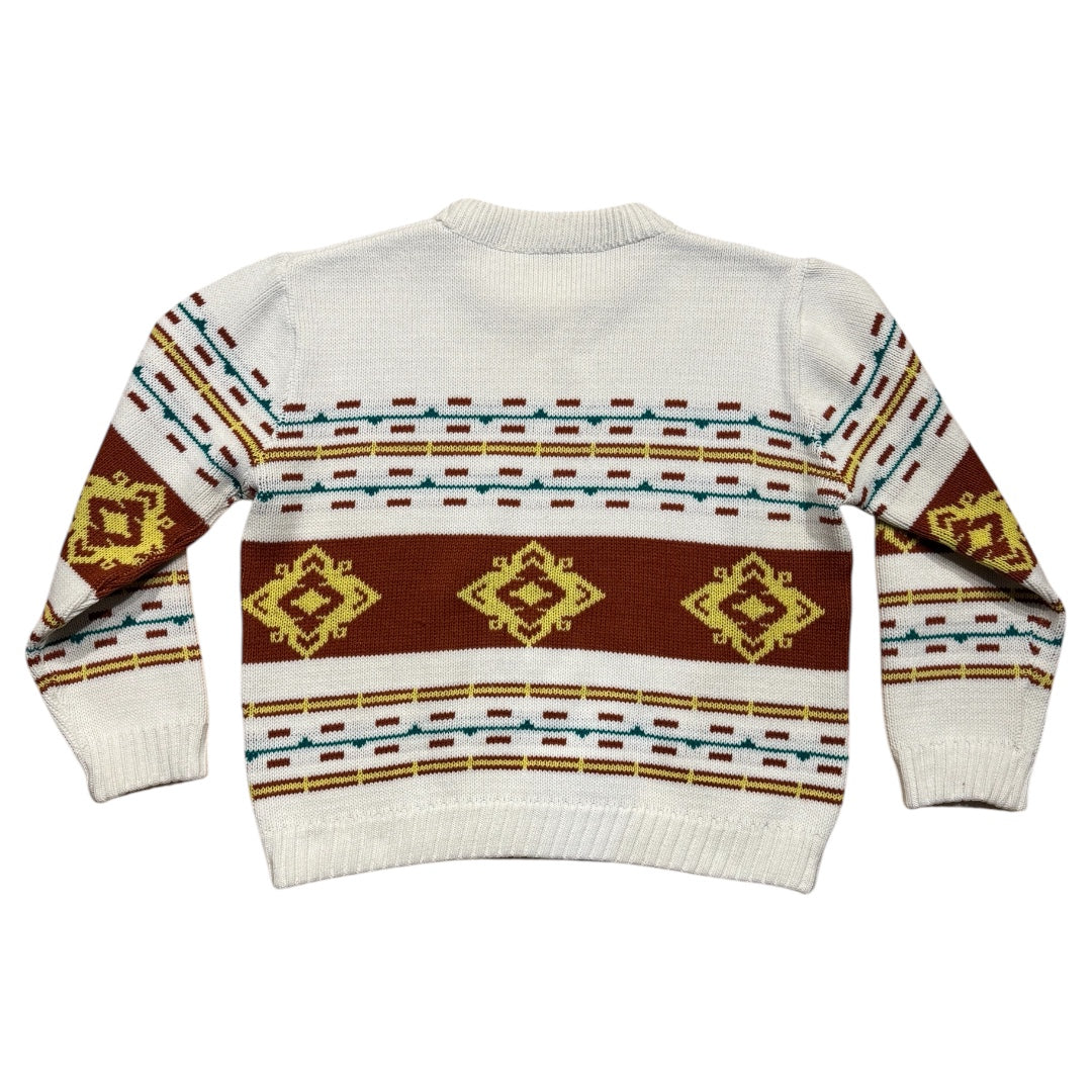 80s Acrylyic Knit Pattern Sweater