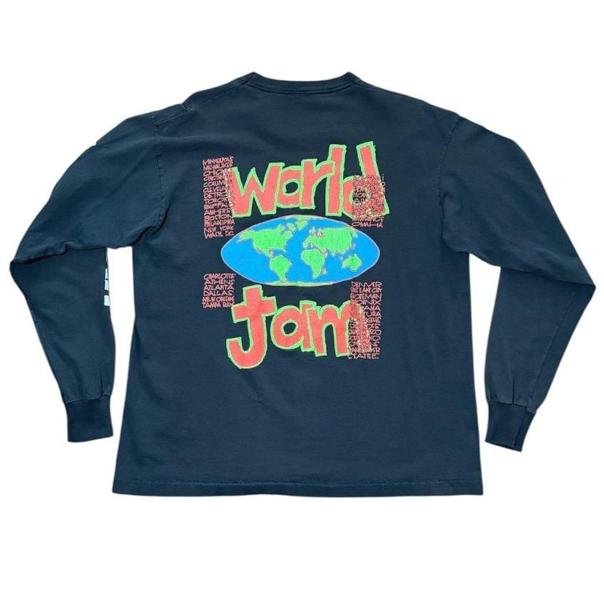 92 Pearl Jam US Tour World Jam Long Sleeve Concert Graphic Band T-shirt