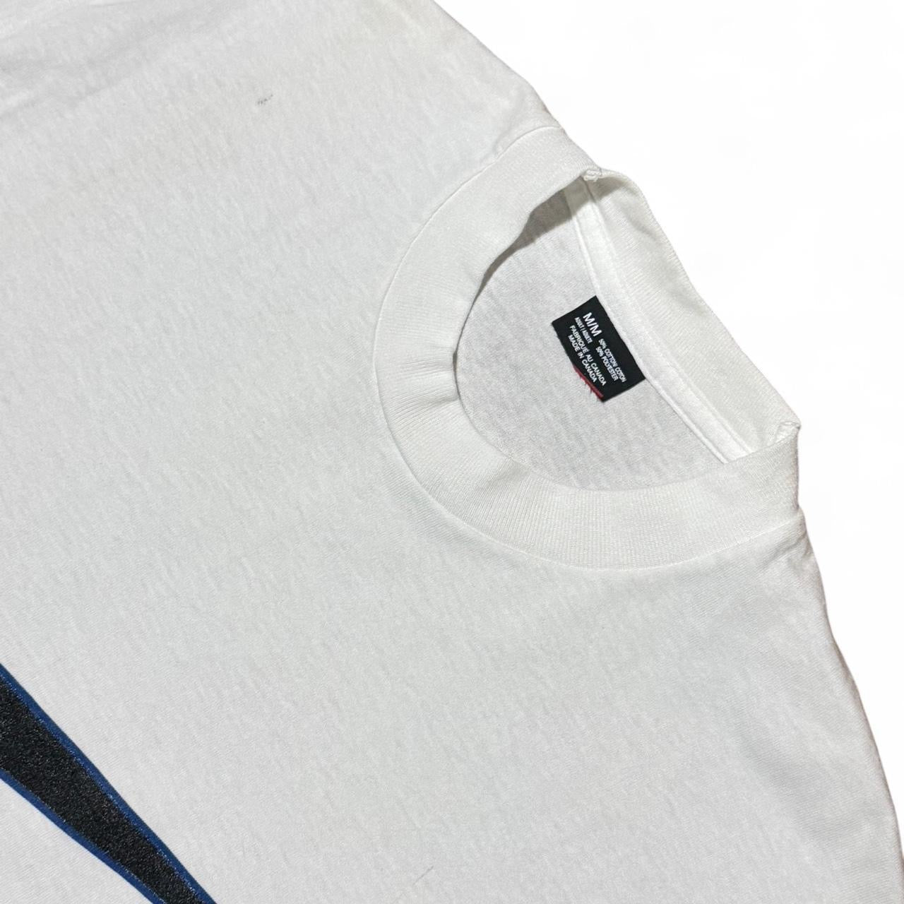 90s Nike Swoosh Check Black/Navy Graphic Logo T-shirt