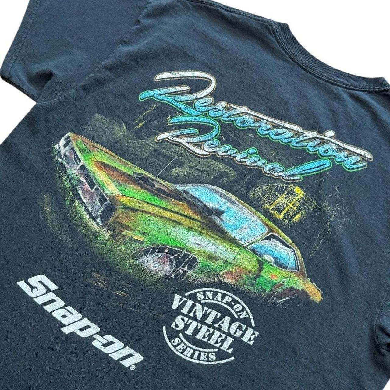 Y2K Snap-on Restoration Revival Vintage Steel Series Car Graphic T-Shirt